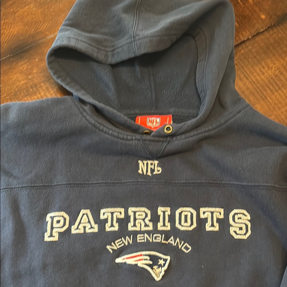 NFL New England Patriots Blue Hooded Sweatshirt